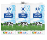 U Lait UHT demi écrémé - 6 briques de 1L à 4,81€