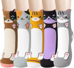 5 Pairs Cotton Animal Socks (Cat) £5.94 – Sold by Chalier Cozy / FBA