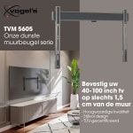 Vogels Elite TVM 5605 TV Muurbeugel voor 40-100 inch televisies voor €38,82
