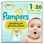Pampers Premium Protection Luiers Maat 1 (2-5 kg, 26 stuks) voor €3,15 bij Etos