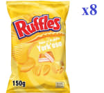 8 x Patatas Ruffles York/Queso 150 Grs. por 9.36€