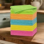 20 Pack Lint-Free Microfiber Cleaning Cloth - Free delivery 6 - 9 July on orders over