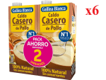 6 Packs de 2x1L de GALLINA BLANCA Caldo Casero de Pollo 100% Natural por 14.02€