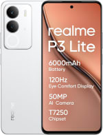 realme P3 lite Smartphone, White, 8 + 256 GB, 120 Hz Eye Comfort Display, 6000 mAh B