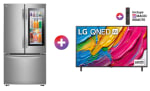 Refrigerador Instaview French Door 29 pies + Smart TV 55" LG 4K en $29,999