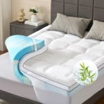 NicePlus Matrastopper 10 cm Wit - Topmatras Traagschuim 140x200 cm voor €74,29