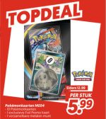 Pokemonkaarten chaos rising checklane voor €5,99 bij de Dekamarkt