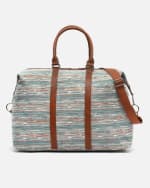 Bolsa fin de semana con bandolera extraíble y estampado jacquard por 22€