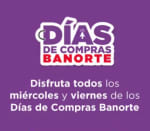 15% de Rebaja en Comercios Participantes Miércoles y Viernes con Banorte
