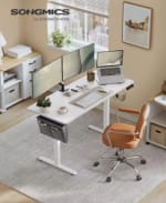 SONGMICS Escritorio Eléctrico, Regulable en Altura, 60 x 140 por 62.50€