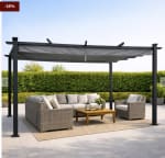 Pérgola Retráctil Toledo 3x4m Antracita por 228€
