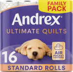 Andrex Ultimate Quilt 16 Toilet Rolls (3-ply) for £4.99 at Amazon