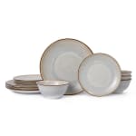 Mikasa Patterned Nordic Grey Porcelain 12 piece Dinner set for £19 at B&Q