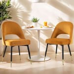 chairus 2PCS Sillas de Comedor de Terciopelo, Amarillo por 156,39€ en Amazon