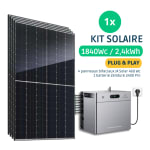 Kit Solaire Plug and Play 1840 Wc avec Batterie 2,4kWh Zendure à 1077€