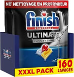 160 pastilles Lave-Vaisselle Finish Ultimate Infinity Shine Pastilles Citron à 25,19€