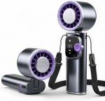 Yaskyly Handheld Turbo Fan with Ice Cooler for £10.11 at Amazon