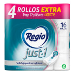 Papel Higiénico Regio Just 16 Piezas por $150 en Chedraui