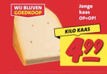 1 Kilo jonge kaas voor €4,99 bij Nettorama