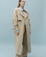 Lange trenchcoat (100% katoen) voor €42,29 dmv code