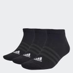 Adidas Unisex Thin and Light Sportswear Low-Cut Socks 3 Pairs, Black/White, 6.5-8