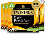 Black Friday: Twinings English Breakfast Tea 320 Bags (4×80) – £9.24 S&S / £10.27