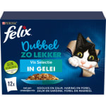 4x Felix Kattenvoer Nat in Gelei Dubbel Zo Lekker Vis 12 x 85 gr voor €4,35 bij Plein