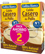 Pack 4 Briks GALLINA BLANCA Caldo Casero de Pollo 100% Natural 1 l por 5.44€
