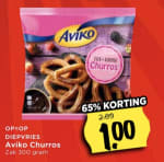 Aviko Churros 300 gram voor €1 bij Vomar