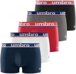 Pack 5 Boxers Umbro Hombre 100% Algodón varios colores por 13.93€