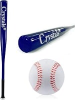 Crystals 32-Inch Aluminium Baseball Bat (Blue / Red/ Silver / Black) - Heavy Duty Me
