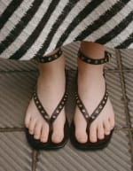 Sandalia piel tiras eyelets por 9.99€