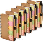 6-Pack Mini Kraft Notebooks with Pen and Sticky Notes – £5.43