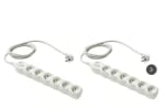 KOPPLA Bloc multiprise 6pr+interrupteur, blanc pour 11,99€