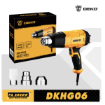 DEKO DKHG06 Pistola Aire Caliente 2000W 2 Ajustes 3 Accesorios por 12.41€