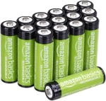 Amazon Basics Lot de 16 piles rechargeables AA NiMH 2 000 mAh pour 19,82€ chez Amazon