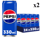2 x Pepsi Refresco de Cola, Lata, 24 x 330ml por 19.99€