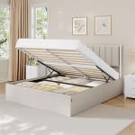 VASAGLE Estructura Cama, 160 x 200 cm, Cama Elevable + cabecero por 148,79€