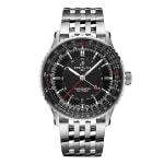 Breitling Navitimer Automatic GMT 41mm Mens Watch Black Stainless Steel MPN: A323102