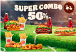 Burger King Super Combo Domicilio 50% Descuento