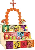 Caja de ofrenda de madera para Día de los Muertos por $299 en Amazon