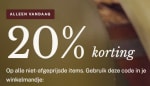 20% korting op niet-afgeprijsde artikelen bij Essenza Home