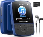 WOLFANG 64GB MP3 Player with Bluetooth 5.2, Sports Clip & Earphones – £18.99