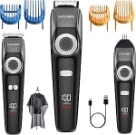 Barberboss Men’s Grooming Trimmer, Waterproof 3-in-1 Clipper, Hair, Beard & Nose Gro