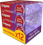 Colgate Max White Purple Reveal Pasta Dientes Blanqueadora, Pack 12 x 75ml por 22.39€