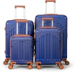 LEADZM Juego de Maletas de 4 Piezas en azul y negro por 79.99€