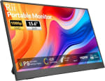 Rii Portable Monitor, 15.6" 1080P FHD IPS Display, Ultra-Slim USB-C HDMI - With Kick