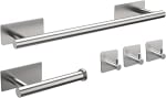 Ibergrif 5pcs Bathroom Hardware Set Bath Accessory Kit Towel Rail Wall Hooks Toilet