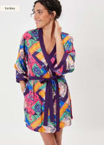 Kimono femme fluide Marigold - Patchwork Paon à 19,60€