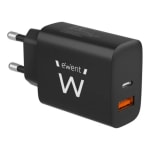 Ewent EW1319 Cargador Rápido con 1x USB-C 20W con Power Delivery + 1x USB-A por 6,75€